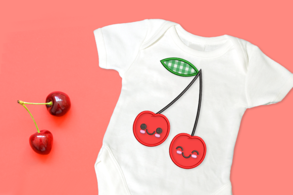 Cartoon Cherries Applique