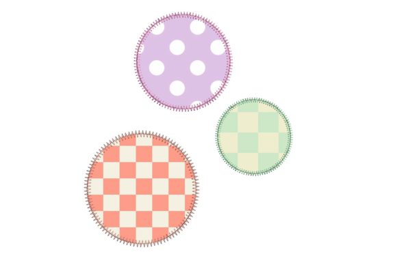 Circle Applique ZigZag