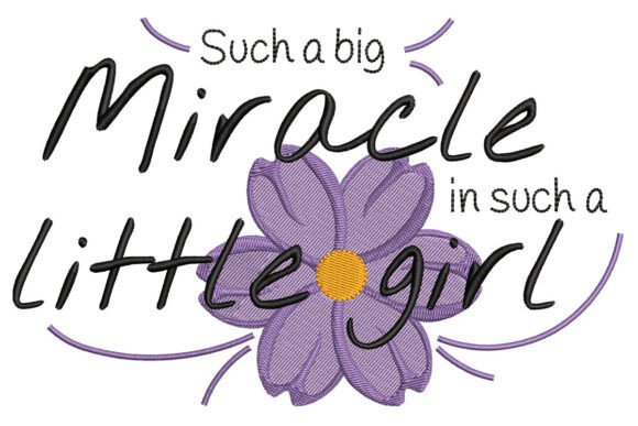 Purple Miracle Embroidery Design